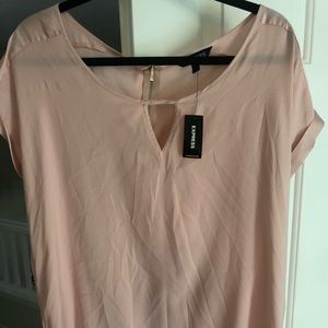 Express Pink/ Blush Satin Top.